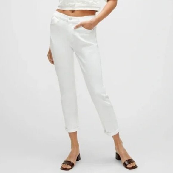 7 For All Mankind Denim - 7 FOR ALL MANKIND WHITE LUXE VINTAGE JOSEFINA BUTTON FLY JEANS - 29